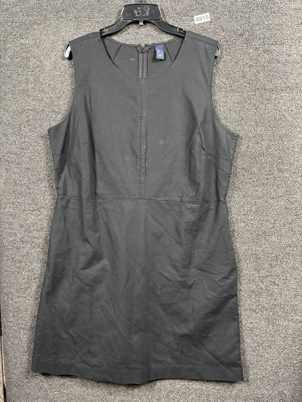 GAP Sheath Dress Womens Size 20 Black Round Neck Sleeveless Back Zip